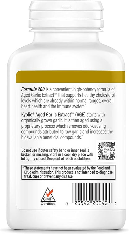 Kyolic Aged Garlic Extract Formula 200, 120 Capsules