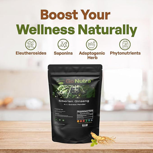 Go Nutra Siberian Ginseng Powder 4:1 4X times 1lb (16 (16 oz)