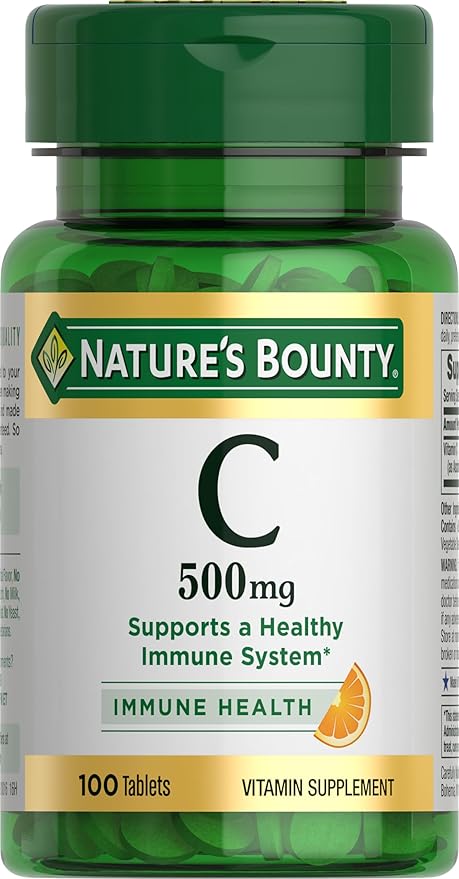 Nature's Bounty Vitamin C Tablets, Vitamin 500mg, 100 100 Count