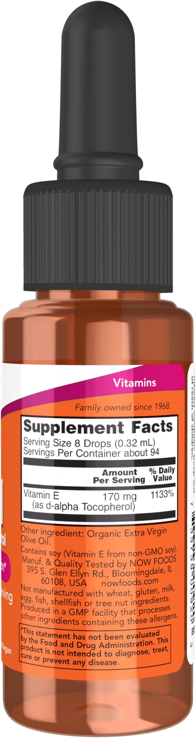 NOW Supplements, Natural Vitamin E-Oil Liquid 1-Ounce