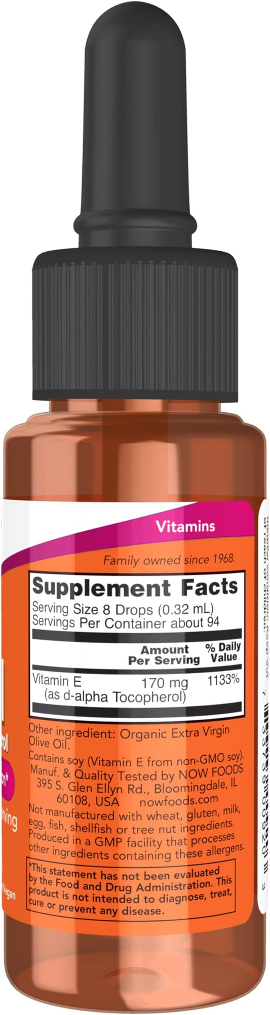 NOW Supplements, Natural Vitamin E-Oil Liquid 1-Ounce