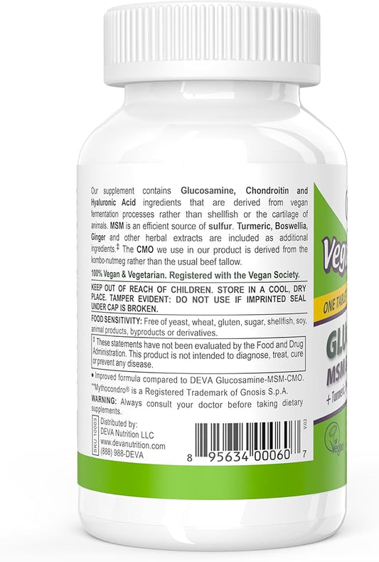 DEVA Vegan Glucosamine MSM & Chondroitin 90 Tablets 2)