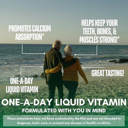 Premium Liquid Calcium Magnesium Citrate - Natural formula w/ support for strong bones - Liquid Vitamin Supplement w/ Calcium, Magnesium, Boron & Vitamin D3 – Up to 98% Absorption Rate- 32oz, 64 Serv