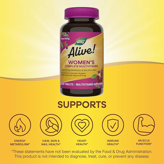 Nature's Way Alive! Daily Complete Multivitamin 130 Tablets, 130 Tablets