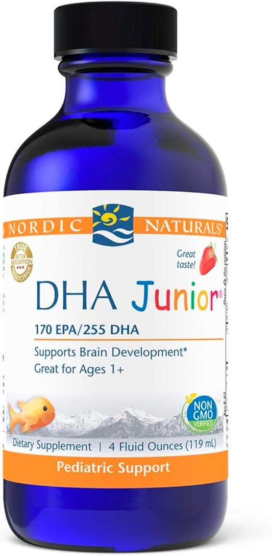 Nordic Naturals Pro DHA Junior, Strawberry 4 oz 530 mg Omega-3s with 48 Servings