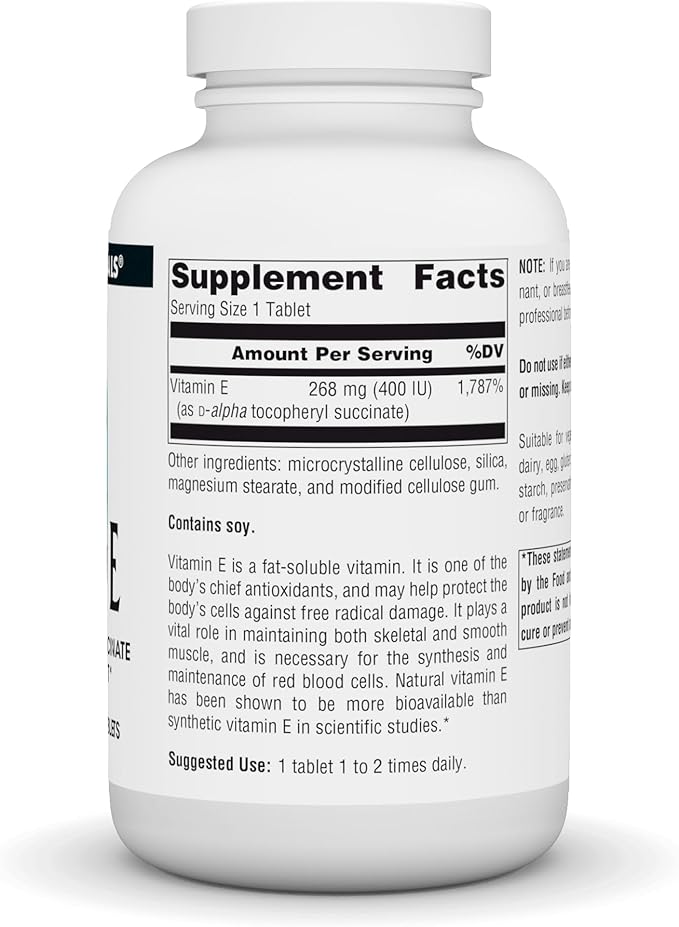 Source Naturals Vitamin E, 400 iu 250 Tablets