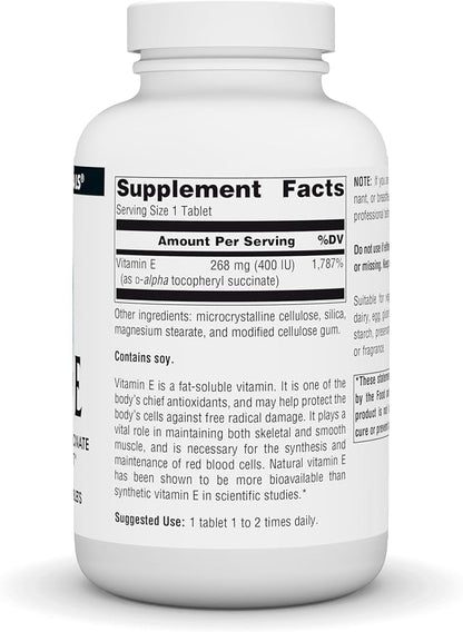 Source Naturals Vitamin E, 400 iu 250 Tablets