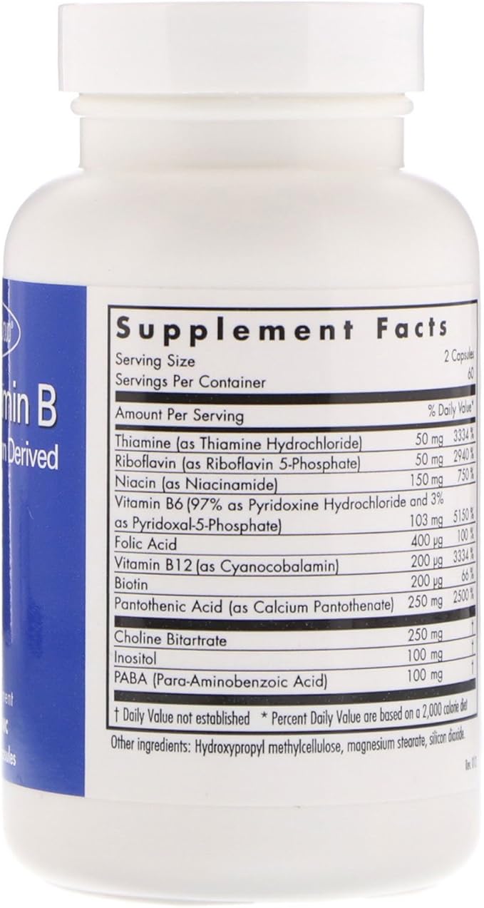 Allergy Research Group Super Vitamin B Supplement B12 and B6, Vegetarian 120 Count