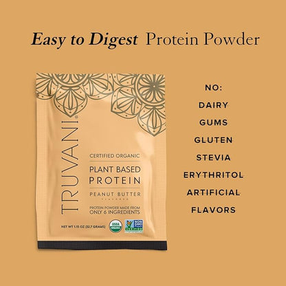 Truvani Vegan Pea Protein Powder 20g Organic 1 Serving