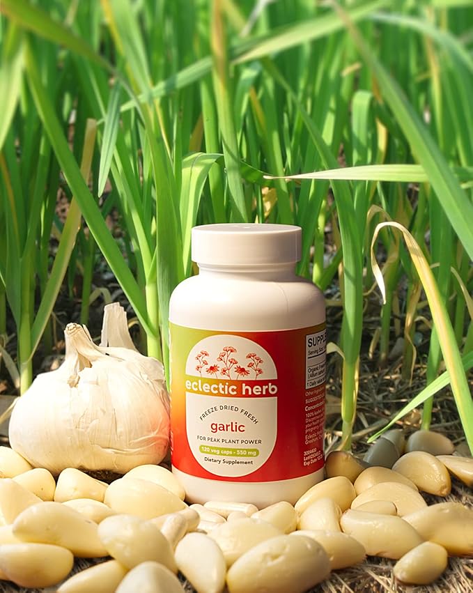 Eclectic Institute Raw Freeze-Dried Non-GMO Garlic Capsules 120 CT