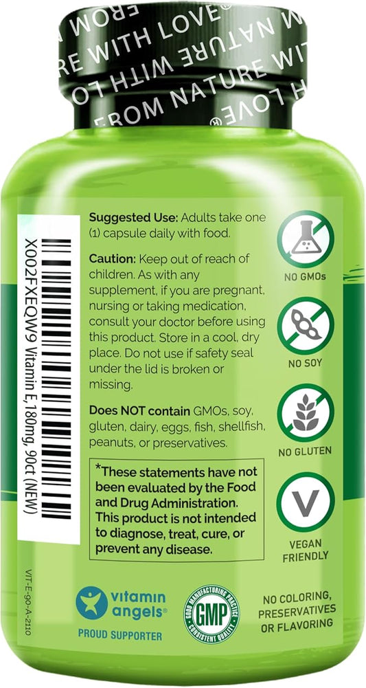 NATURELO Vitamin E 180 mg (300 IU) 90 Vegan