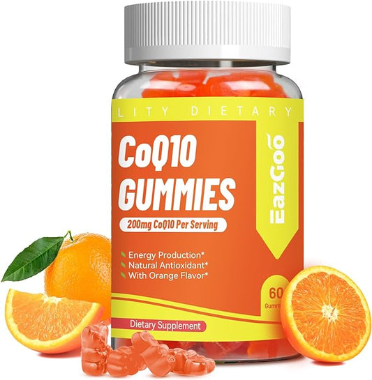CoQ10 Gummies 200mg, Vegan Supplement (60 Gummies)