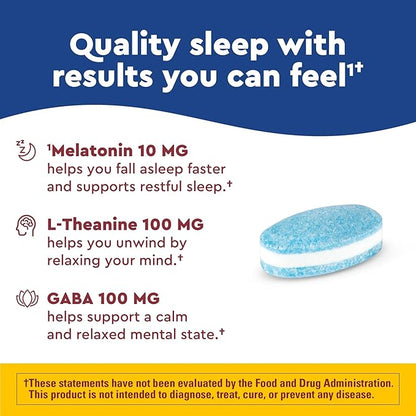 Nature Made Wellblends Sleep Longer, Melatonin 10mg, L 100 mg, 100mg, Sleep 35 Tri-Layer