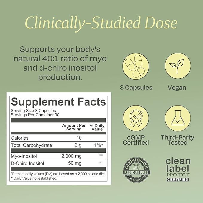 BOND Inositol Capsules: Myo-Inositol & D-Chiro Inositol Ovarian Support Vitamins, Menstrual Cycle Support, Hormone Balance for Women, Ideal 40:1 Ratio, Inositol Supplement for Women, 90 Vegan Capsules
