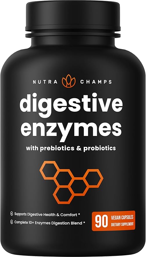 NutraChamps Digestive Enzymes with Probiotics and 90 Vegan