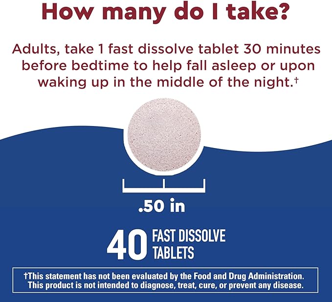 Nature Made Wellblends Back To Sleep, 1 mg, 100 mg 100mg, Sleep 40 Fast