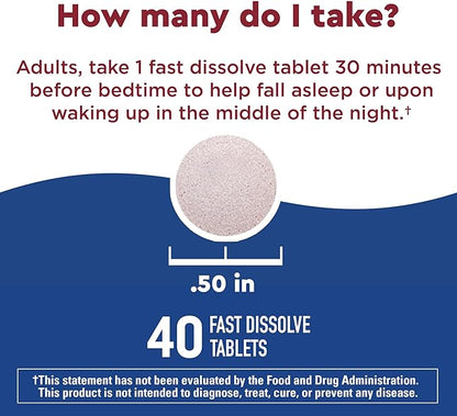 Nature Made Wellblends Back To Sleep, 1 mg, 100 mg 100mg, Sleep 40 Fast