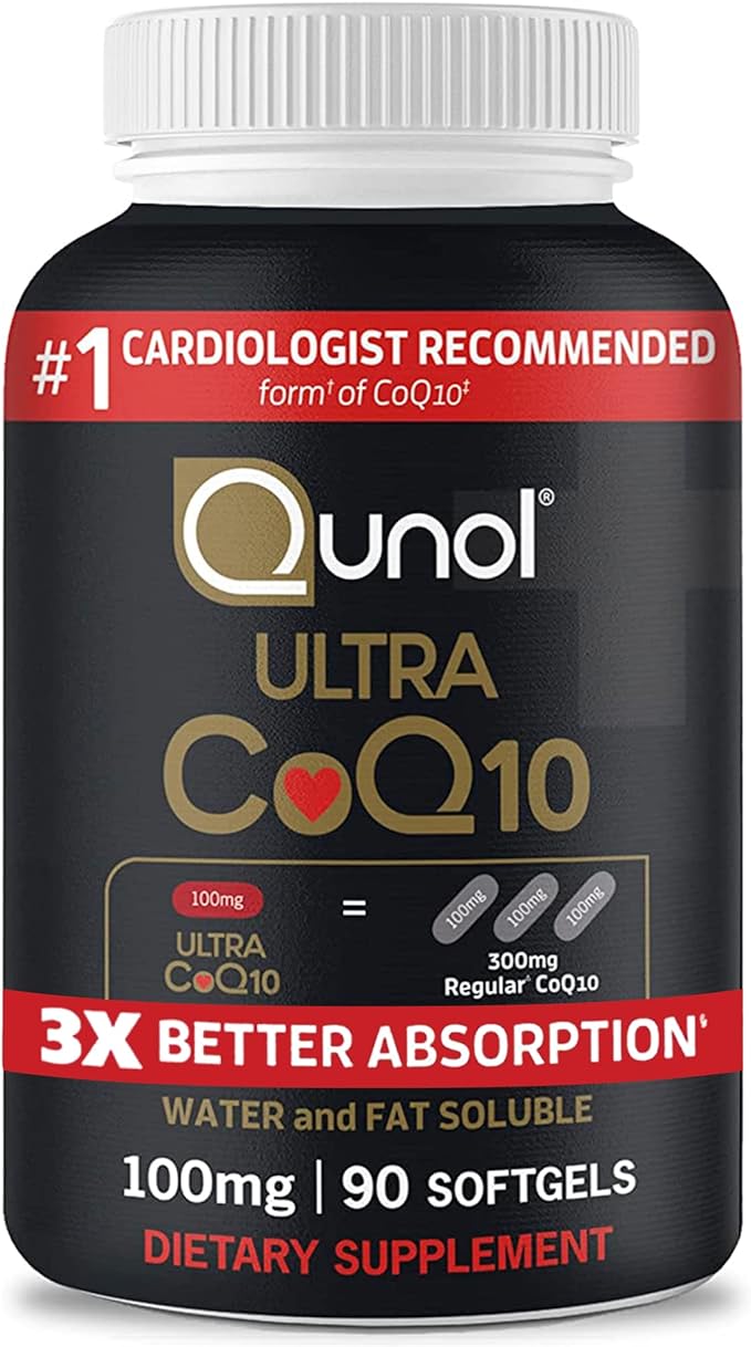 Qunol Ultra CoQ10 100mg Softgels- 3x Q10 Vitamins 3 Month 90 Count
