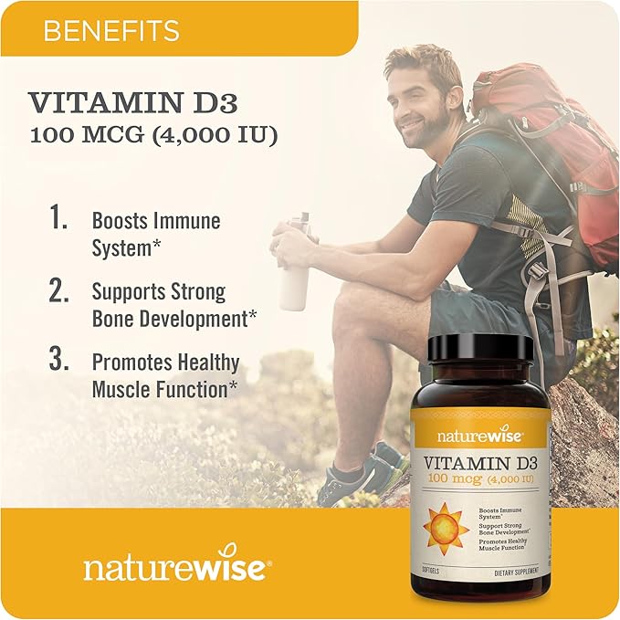 NatureWise Vitamin D3 4000iu (100 mcg) 90 Count