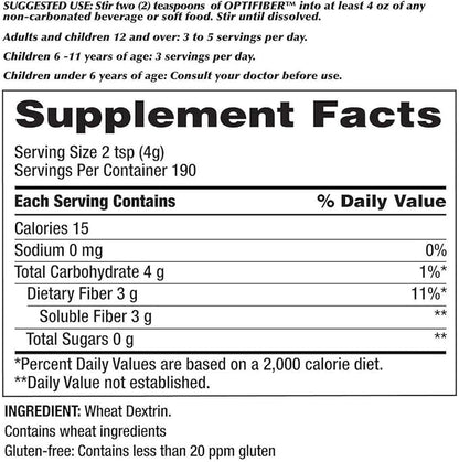 Kirkland Signature OPTIFIBER, 25.6 Ounces 190 (2 Pack)