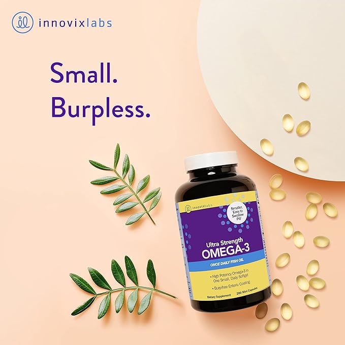 InnovixLabs Ultra Strength Omega 3 Fish 3 Fatty 200 Omega 3 Supplement