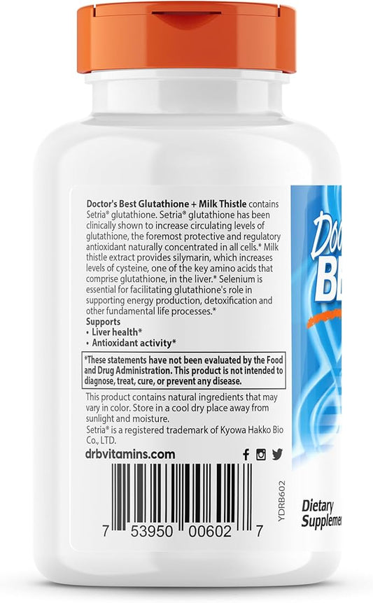 Doctor's Best Glutathione + Milk Thistle 60 VC