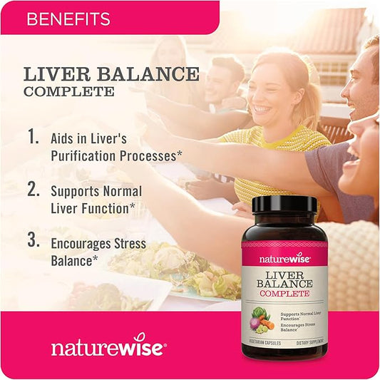 NatureWise Liver Detox Cleanse Supplement (60 (120 Veg