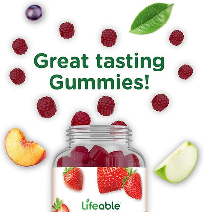 Lifeable Immune Support Gummies for Adult | Elderberry Vitamin C and Zinc | Great Tasting Elderberry Immune Support Supplement Gummies | Immunity Gummies for Adults, Men, Women | 90 Gummies