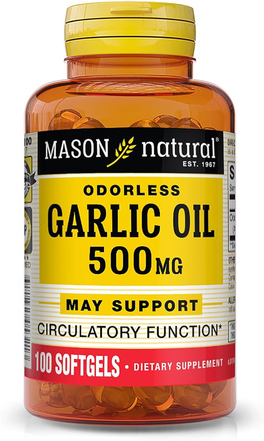 MASON NATURAL Garlic Oil 500 mg 100 Softgels