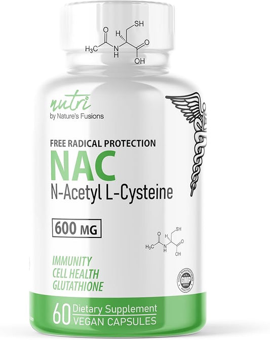 Nature's Fusions NAC Supplement N-Acetyl Cysteine 600 mg (60 Capsules)