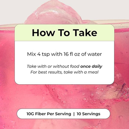 HUM Flatter Me Fiber Supplement for Women & Men, Prebiotics & Digestive Enzymes to Support Weight & Bloating, Digestive & Gut Health, Fiber Powder Drink Mix, Strawberry Lemon, 10 Servings