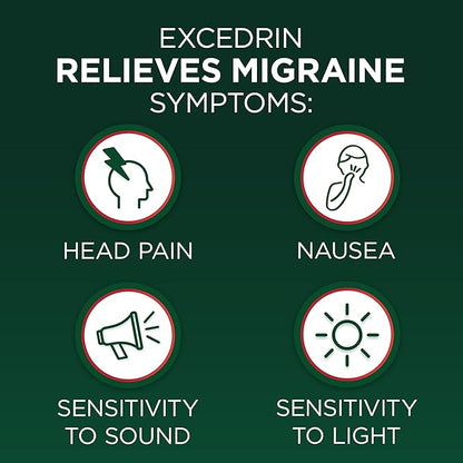 Excedrin Migraine Relief Caplets to Alleviate 200 Count