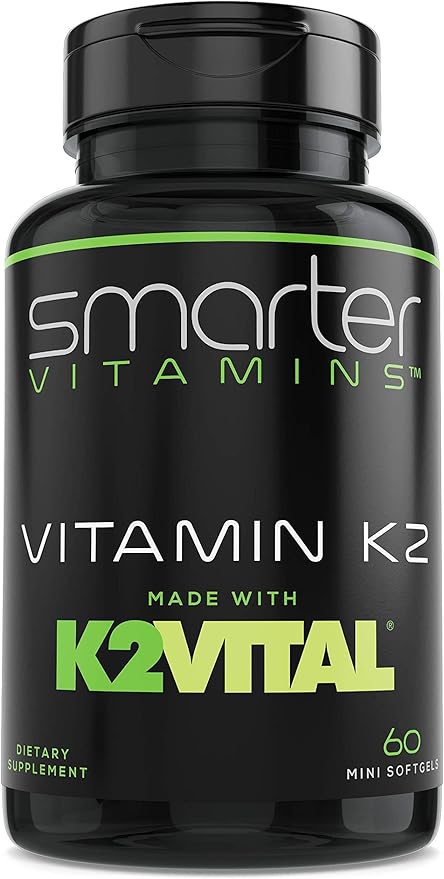Smarter Vitamin K2 MK7 100mcg Made K2VITAL and K-2 MK-7 MK-7 Helps 60 Liquid