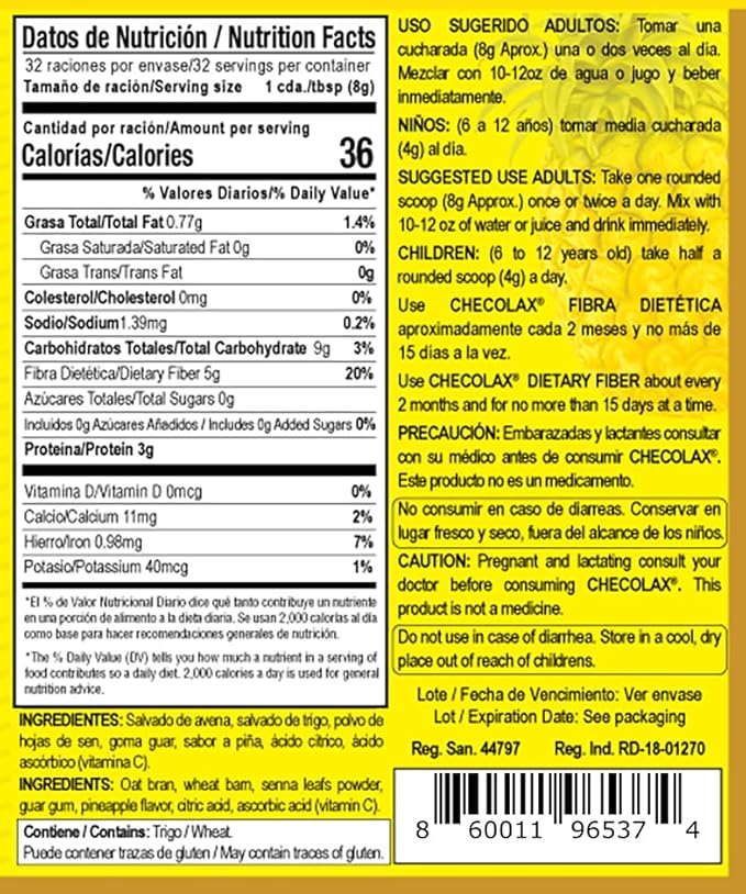Our Dietary Fiber Relieves Constipation Naturally, (4.5 oz)