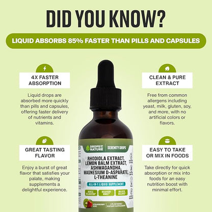 Ashwagandha Liquid Drops Infused with Magnesium, 60mL)