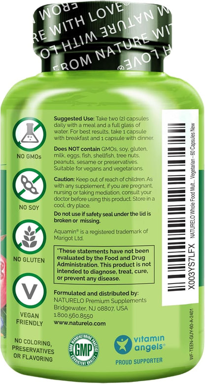 NATURELO Whole Food Multivitamin for Teenage Boys 60 Count 2)