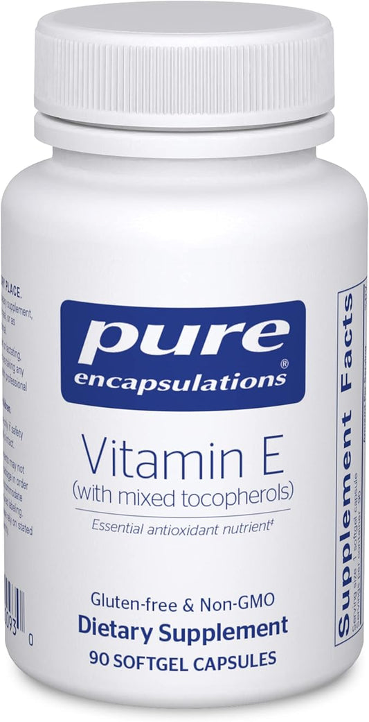 Pure Encapsulations Vitamin E (with Mixed Tocopherols) 90 Softgel