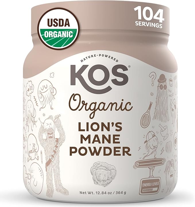 KOS Organic Lion's Mane Powder 104 Servings