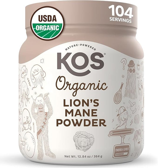 KOS Organic Lion's Mane Powder 104 Servings