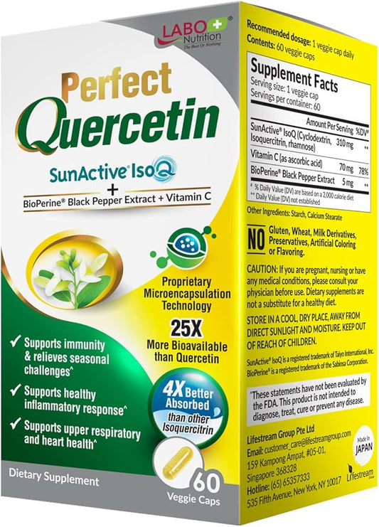 LABO Nutrition Perfect Quercetin SunActive IsoQ 25x More 60s