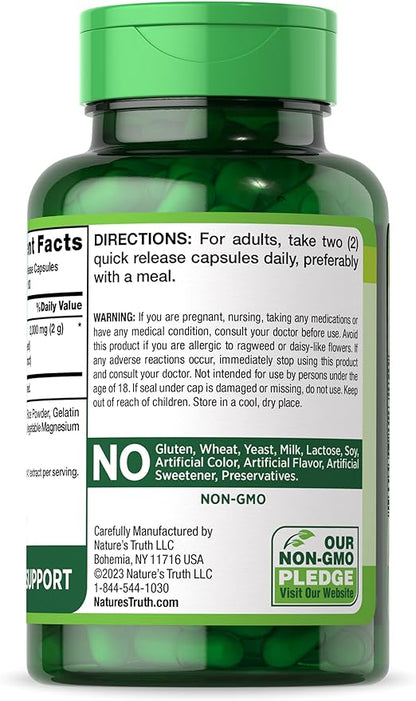 Nature's Truth Milk Thistle 2000mg | 200 Capsules