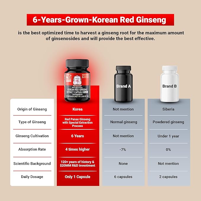 CheongKwanJang Korean Red Ginseng Extract Capsules -All-in-1 Focus 30 Capsules