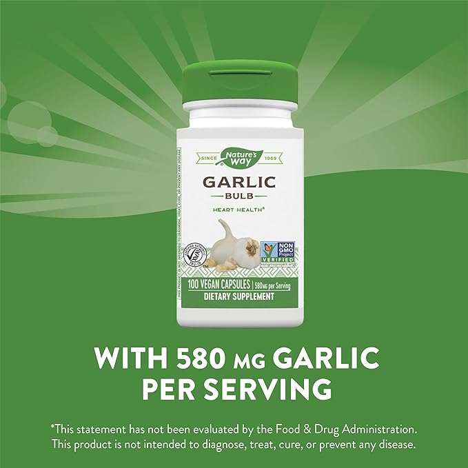 Nature's Way Garlic Bulb, Supports Heart 100 Vegan 2)