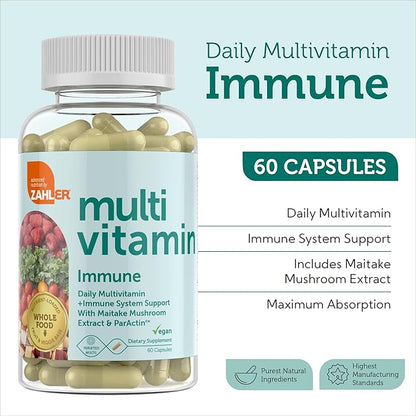 Zahler - Daily Multivitamin Immune Support (60 Capsules) B12, Zinc