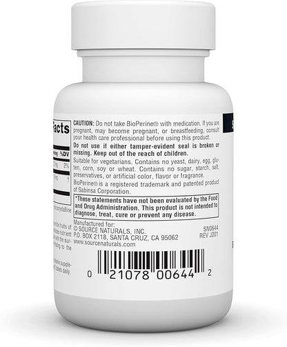 Source Naturals BioPerine 10 mg, 120 Tablets