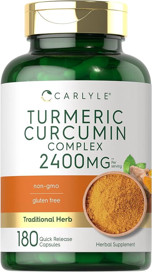 Carlyle Turmeric Curcumin Supplement 2400mg 180 Powder