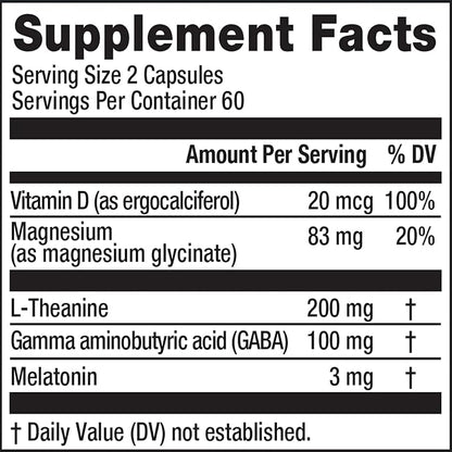 Natural Vitality Calm Sleep Magnesium Supplement, 120 Capsules