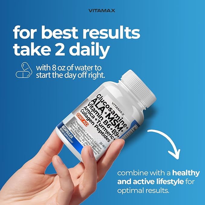 Vitamax Glucosamine MSM Turmeric ALCAR Boswellia 120ct