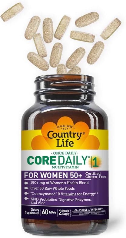 Country Life CORE Daily-1 for Women 50+ Multivitamin 50, Complete