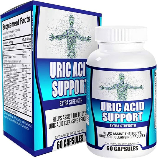 Uric Acid Cleanse Support Supplement (All-in-1) 14 Active 60 Capsules